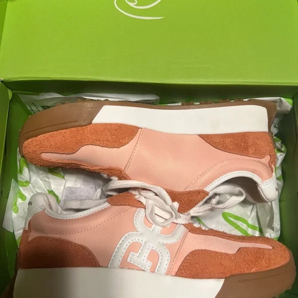 Sam Edelman Women's Sneakers in Pink and Orange - Picture 5 of 8